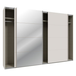 Szafa przesuwna z lustrem 300 cm Sophistispace SSQS23412 piaskowy