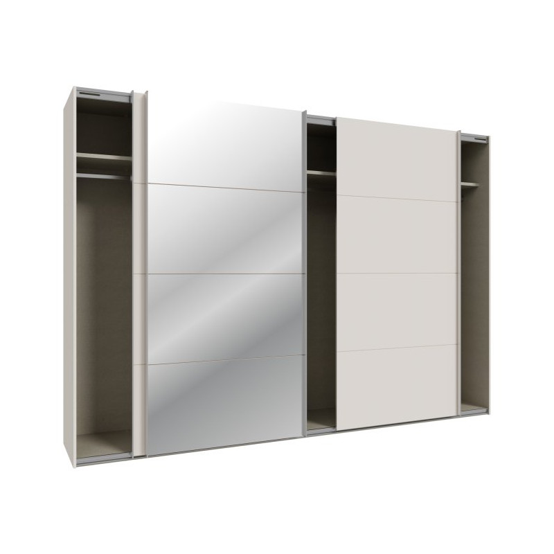 Szafa przesuwna z lustrem 300 cm Sophistispace SSQS23412 piaskowy