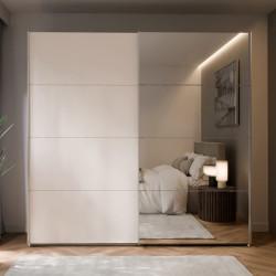 Szafa przesuwna 220 cm z lustrem Sophistispace SSQS92413 piaskowy