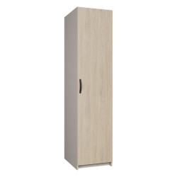 Wąska szafa ubraniowa 50 cm Tahoe TAHS912 piaskowy/dąb puccini