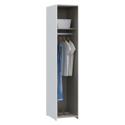Wąska szafa ubraniowa 40 cm Econobox 2 ECBS811 biały