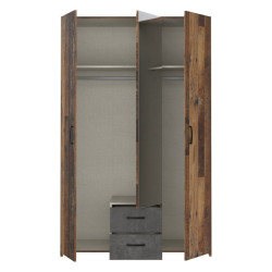 Szafa z lustrem Econobox 2 ECBS834 old wood vintage/beton ciemnoszary