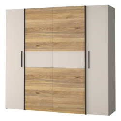 Szafa przesuwna 200 cm Narago KLTS62321 piaskowy/dąb mauvella