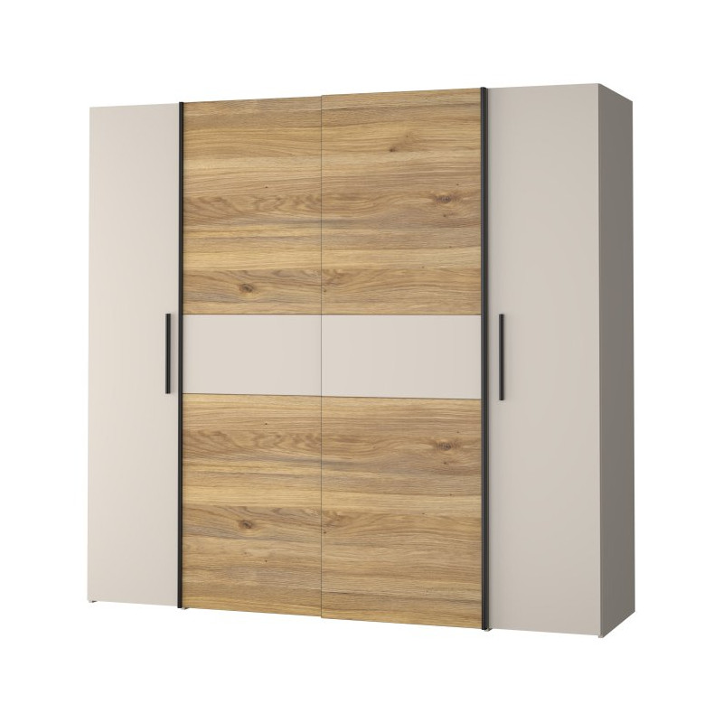 Szafa przesuwna 200 cm Narago KLTS62321 piaskowy/dąb mauvella