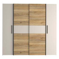 Szafa przesuwna 200 cm Narago KLTS62321 piaskowy/dąb mauvella