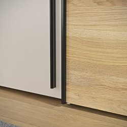 Szafa 4-drzwiowa z lustrem 270 cm Narago RXGS82511 piaskowy