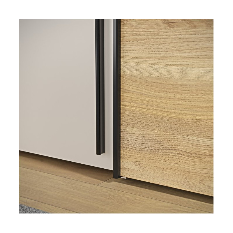 Szafa 4-drzwiowa z lustrem 270 cm Narago RXGS82511 piaskowy