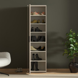 Wysoka szafka na buty z lustrem NET 106 MS165 piaskowy