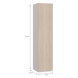 Wąska szafa ubraniowa 50 cm Panoptik PNPS911 dąb riva/piaskowy