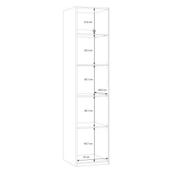 Wąska szafa ubraniowa 50 cm Panoptik PNPS911 dąb riva/piaskowy