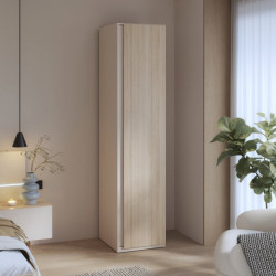 Wąska szafa ubraniowa 50 cm Panoptik PNPS911 dąb riva/piaskowy