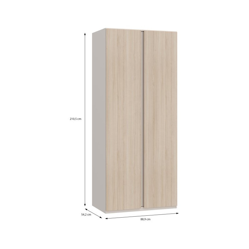 Szafa otwierana 90 cm Panoptik PNPS921 dąb riva/piaskowy