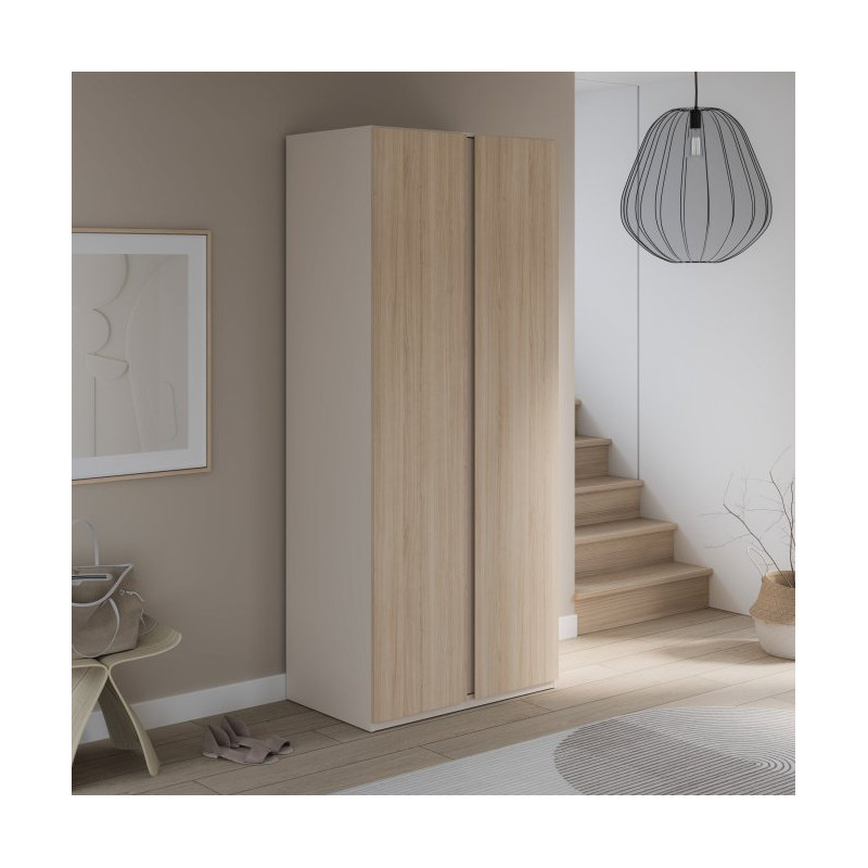 Szafa otwierana 90 cm Panoptik PNPS921 dąb riva/piaskowy