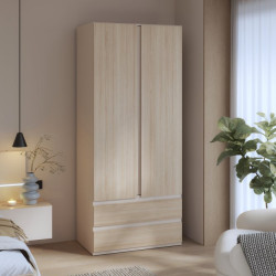 Szafa z szufladami 90 cm Panoptik PNPS922 dąb riva/piaskowy
