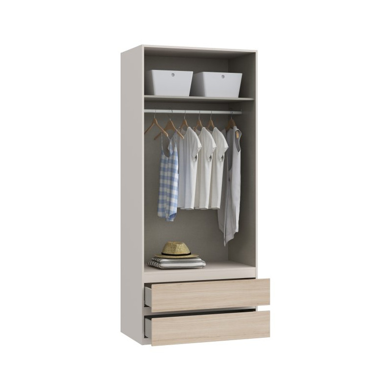 Szafa z szufladami 90 cm Panoptik PNPS922 dąb riva/piaskowy