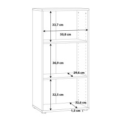 Niski regał otwarty 55 cm Archbox T2KR50 old wood vintage