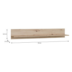 Półka ścienna 140 cm Archbox VTUB01 dąb artisan
