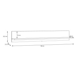 Półka ścienna 140 cm Archbox VTUB01 piaskowy