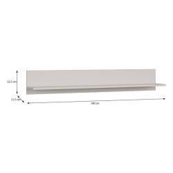 Półka ścienna 140 cm Archbox VTUB01 piaskowy