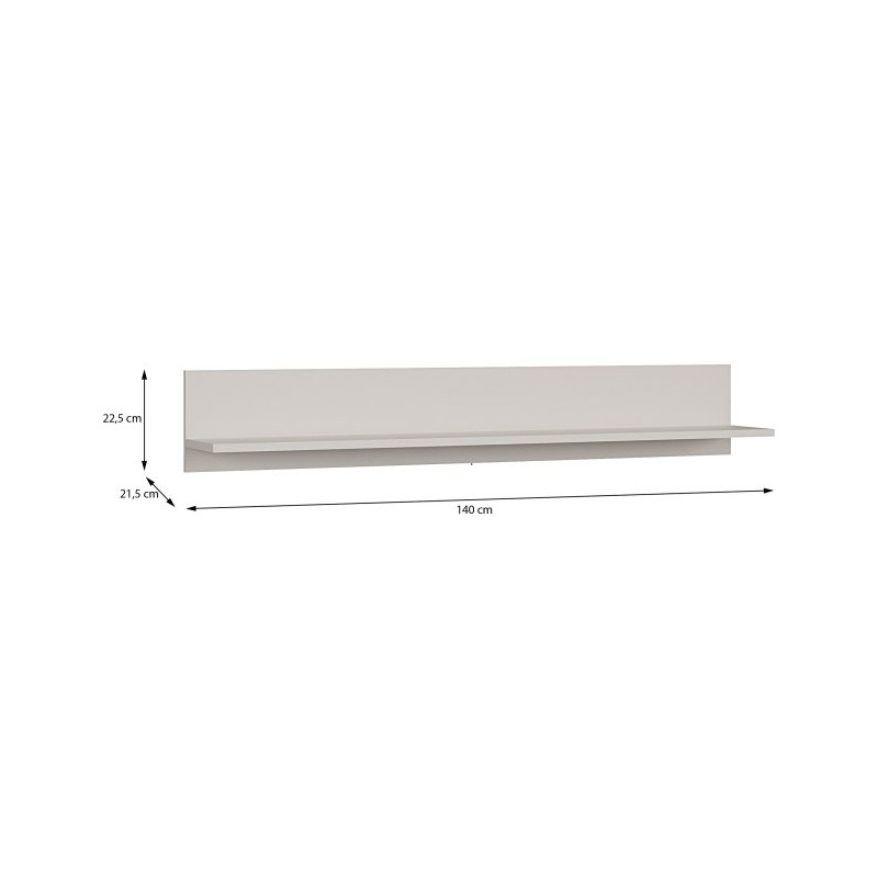 Półka ścienna 140 cm Archbox VTUB01 piaskowy