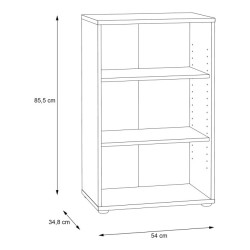 Wąski regał otwarty 55 cm Archbox T2KR70 piaskowy