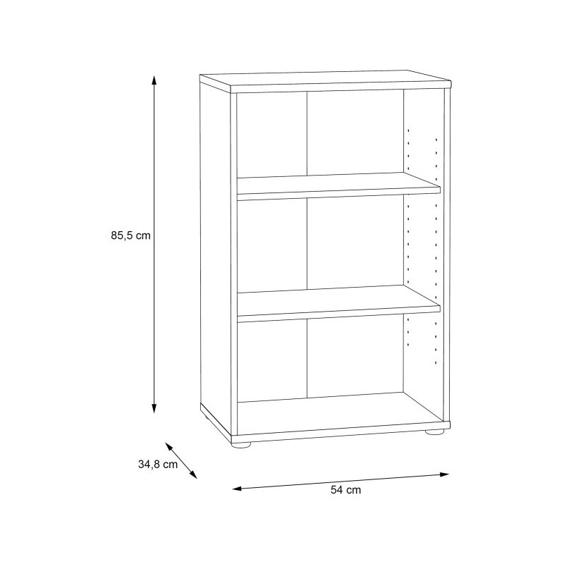Wąski regał otwarty 55 cm Archbox T2KR70 piaskowy