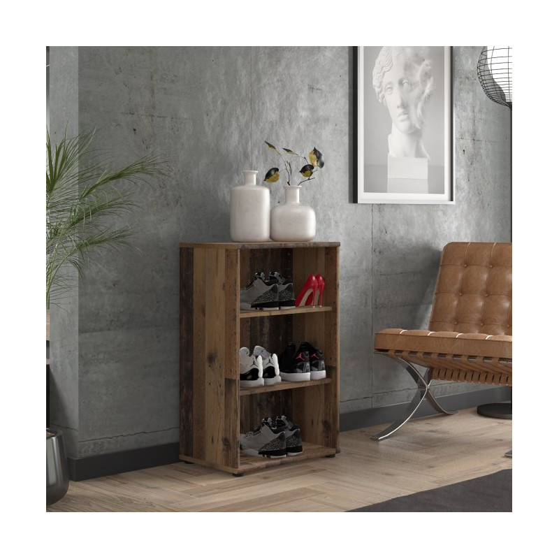 Wąski regał otwarty 55 cm Archbox T2KR70 old wood vintage