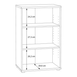Wąski regał otwarty 55 cm Archbox T2KR70 biały