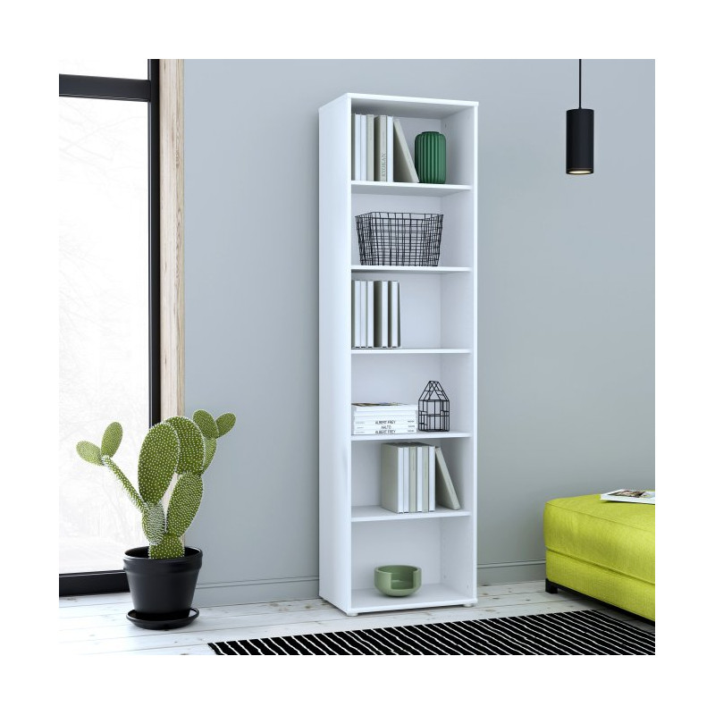 Wysoki regał otwarty 55 cm Archbox T2KR02 biały