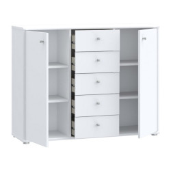 Komoda z szufladami Archbox T2KK45 biały