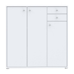 Wysoka komoda 110 cm Archbox T2KK10 biały