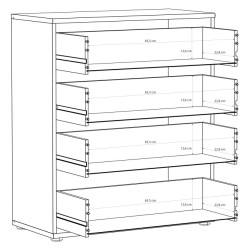 Komoda z szufladami 70 cm Archbox T2KK212 piaskowy