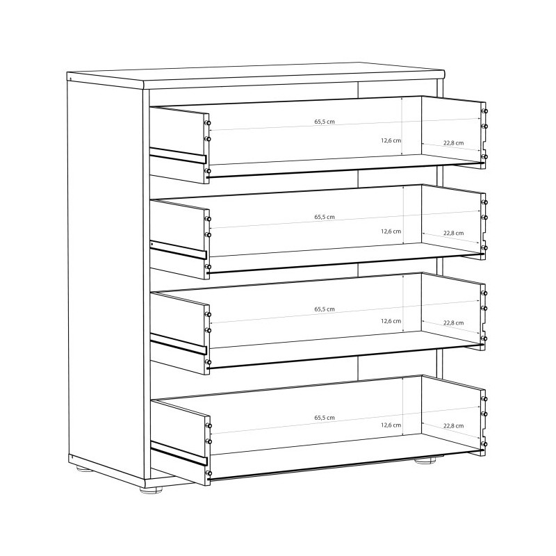 Komoda z szufladami 70 cm Archbox T2KK212 piaskowy