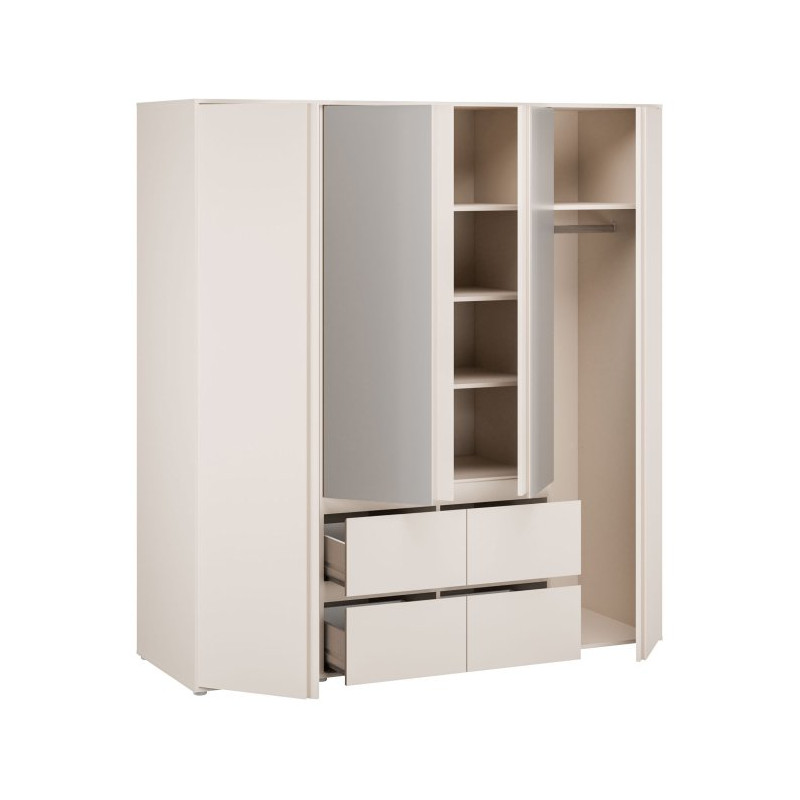 Szafa z lustrem 180 cm Lisson LSQS845M piaskowy