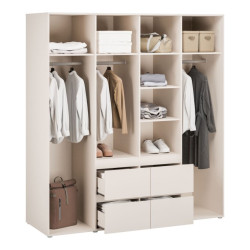 Szafa z lustrem 180 cm Lisson LSQS845M piaskowy