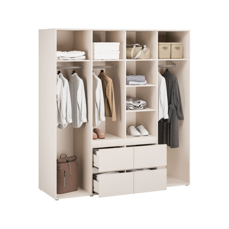 Szafa z lustrem 180 cm Lisson LSQS845M piaskowy