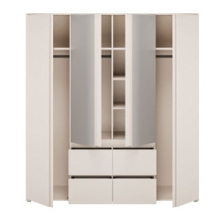 Szafa z lustrem 180 cm Lisson LSQS845M piaskowy