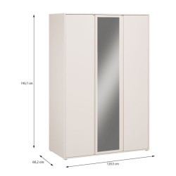 Szafa z lustrem 130 cm Lisson LSQS731M piaskowy