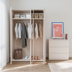 Szafa z lustrem 130 cm Lisson LSQS731M piaskowy