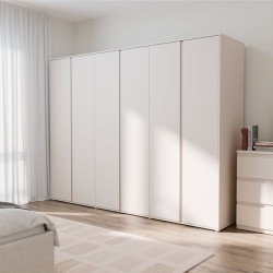 Duża szafa ubraniowa 250 cm Lisson LSQS863M piaskowy