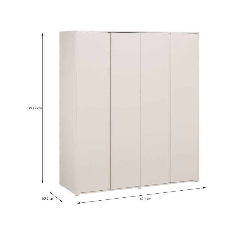 Szafa ubraniowa 170 cm Lisson LSQS843M piaskowy