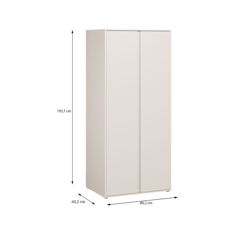 Szafa nowoczesna 90 cm Lisson LSQS721M piaskowy