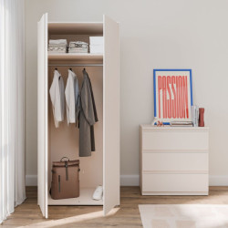 Szafa nowoczesna 90 cm Lisson LSQS721M piaskowy