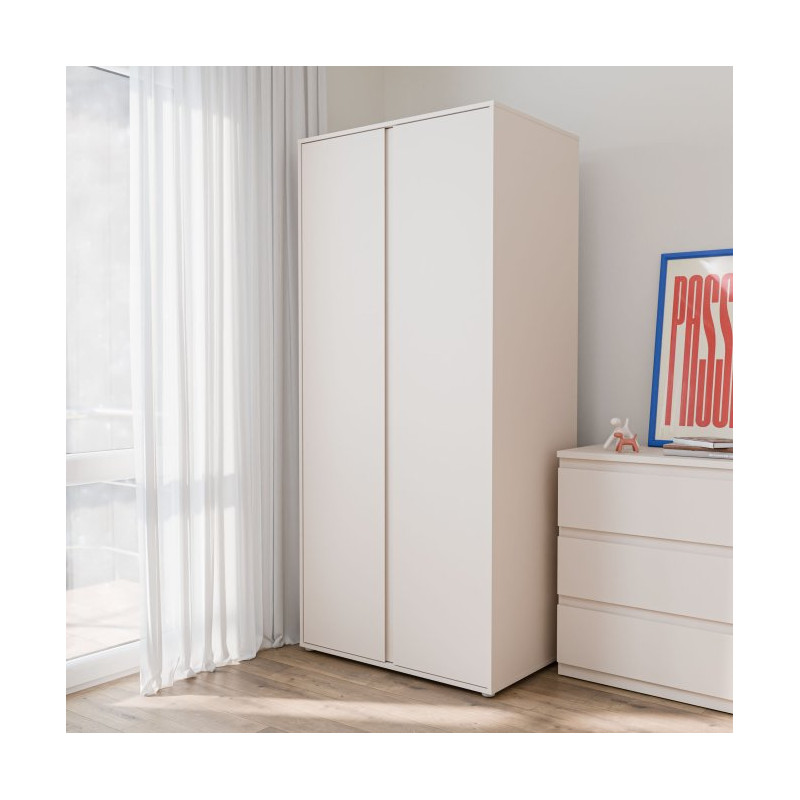 Szafa nowoczesna 90 cm Lisson LSQS721M piaskowy