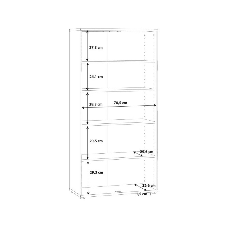 Szafa z półkami Archbox T2KK521 dąb artisan