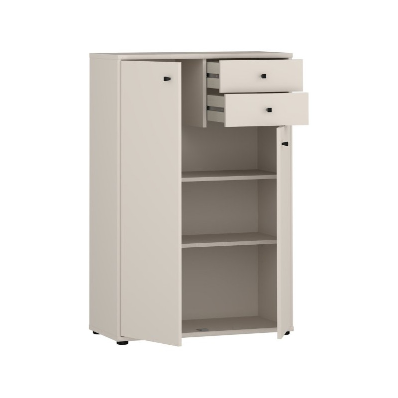Wysoka komoda z szufladami Archbox T2KK20 piaskowy