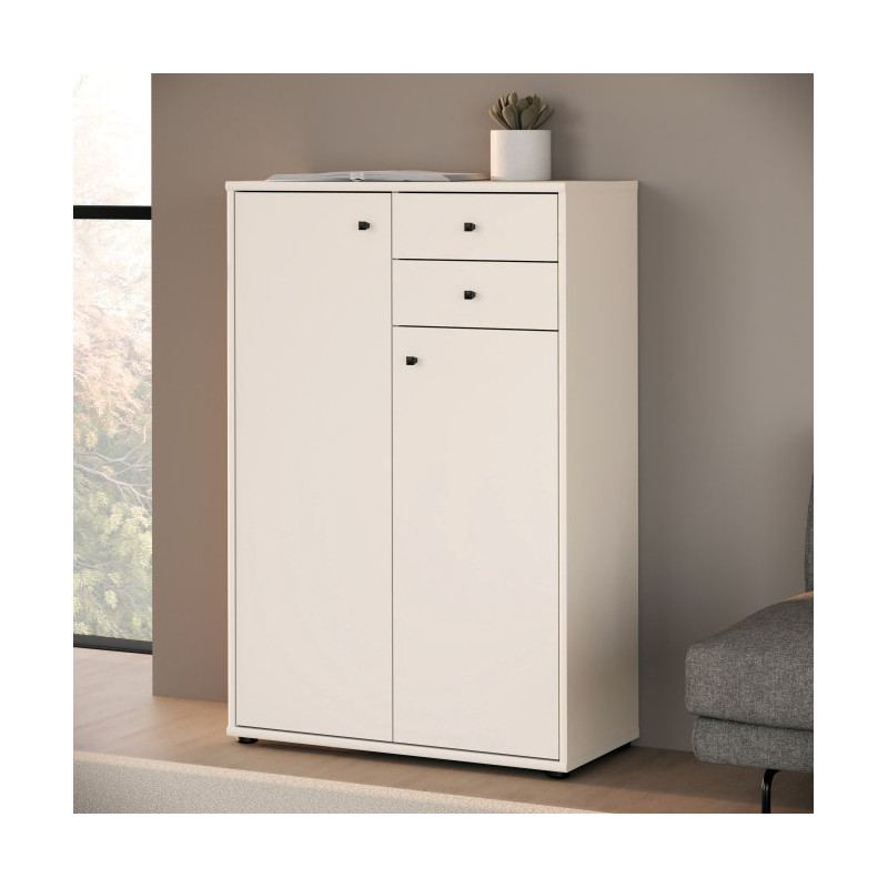 Wysoka komoda z szufladami Archbox T2KK20 piaskowy