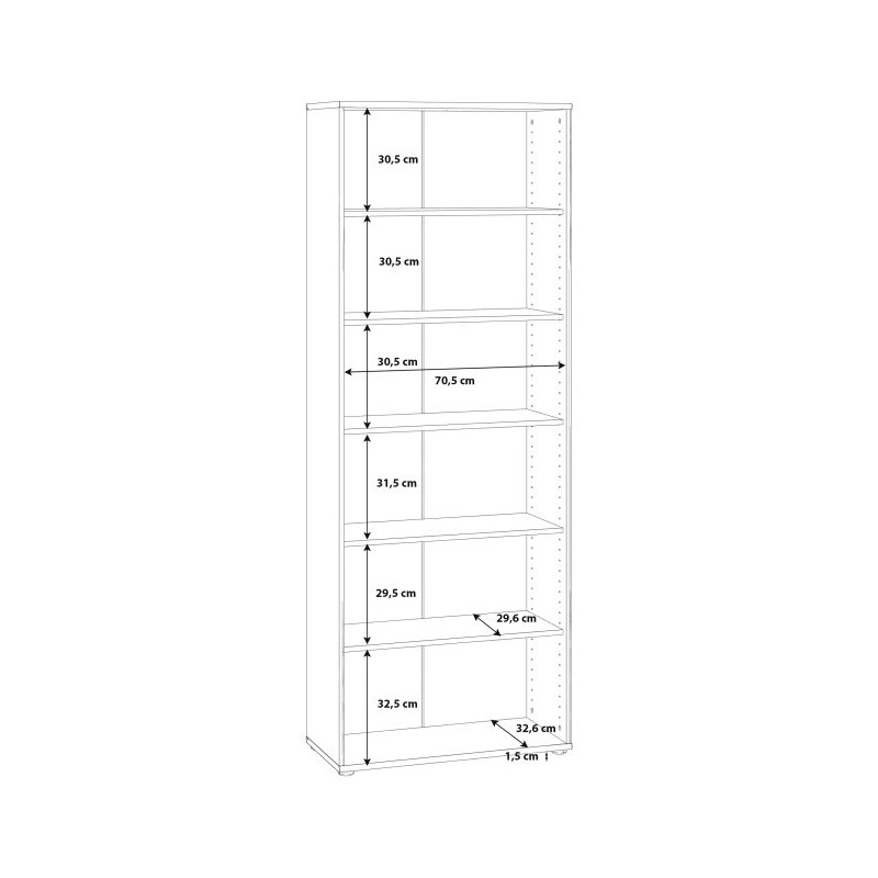 Regał wysoki otwarty Archbox T2KR01 piaskowy