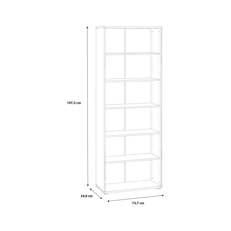 Regał wysoki otwarty Archbox T2KR01 piaskowy