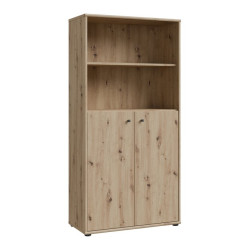 Regał z zamykaną szafką Archbox T2KR421 dąb artisan